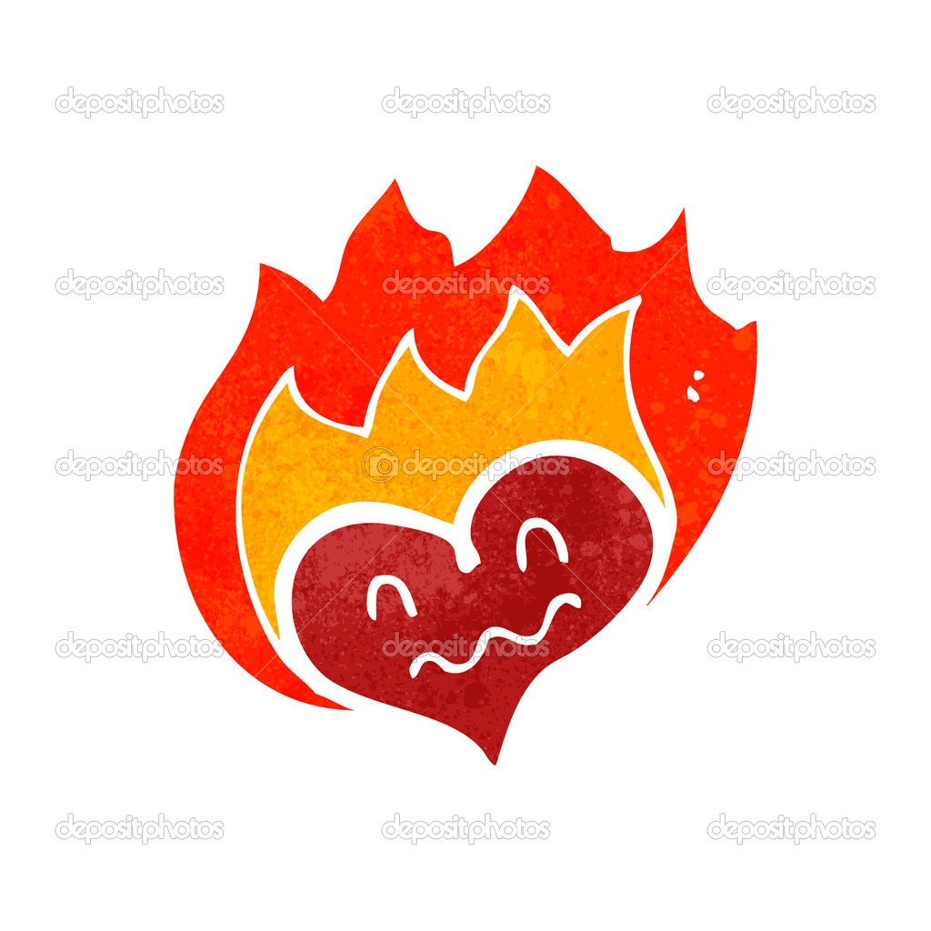 Flaming Heart Symbol Flaming Heart Symbol
