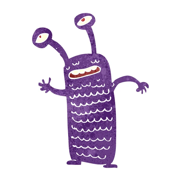 Retro cartoon alien space monster