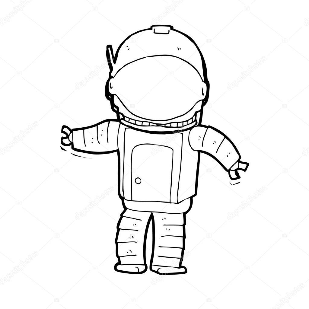 Astronaute de dessin animé — Image vectorielle #38436719