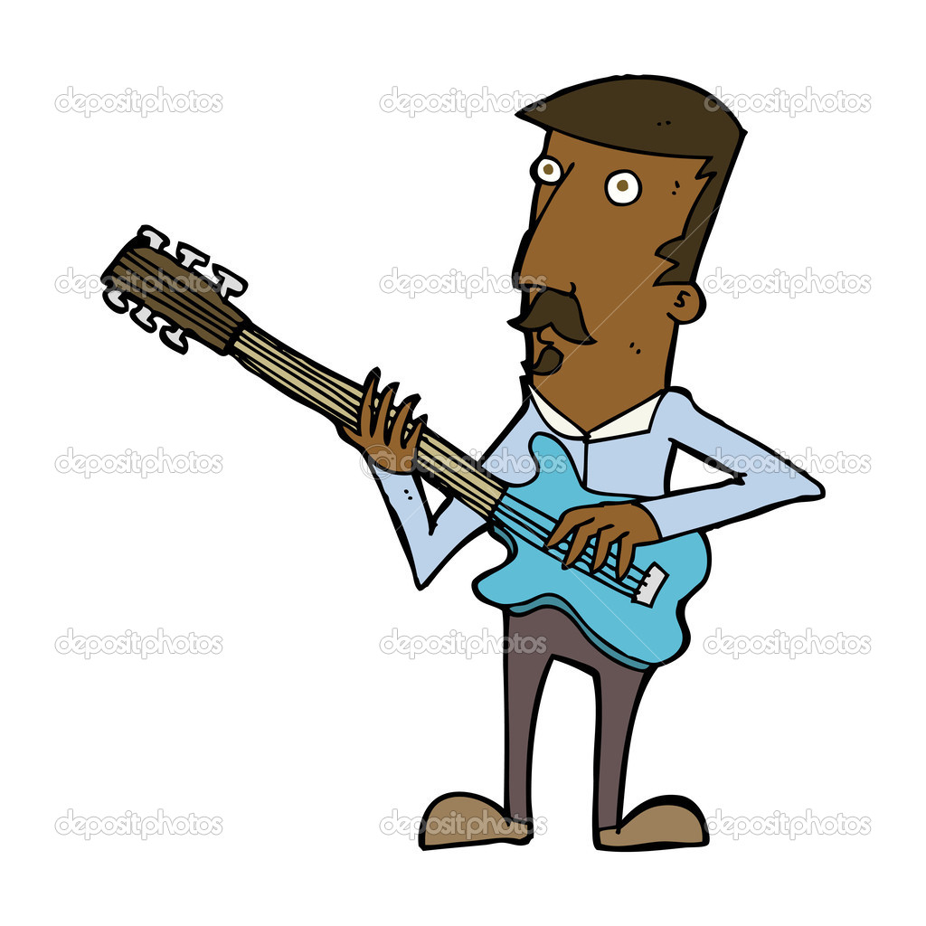 Cartoon man playing electric guitar — Stock Vector ...
Cartoon Man Playing Guitar