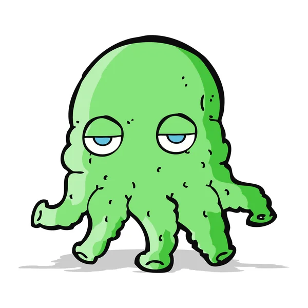 Cartoon alien squid face