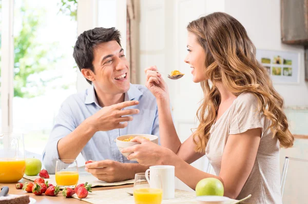 Couple Enjoying Breakfast
