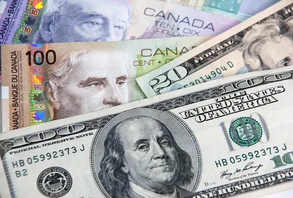 Canadian dollars vs. US dollars