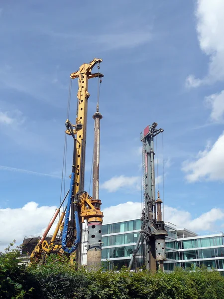 Two drill rigs on the construction site