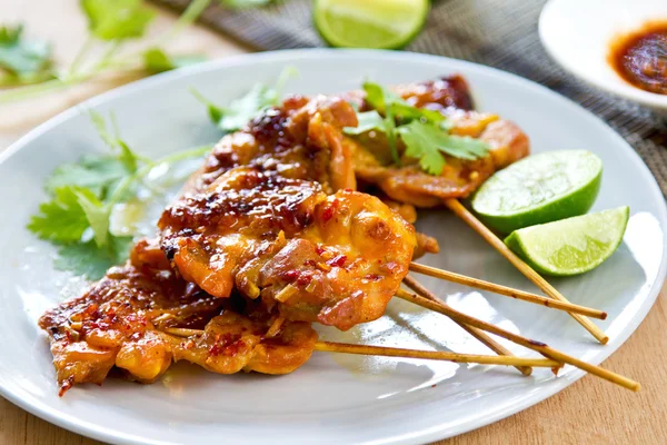 Grilled chicken with chili sauce