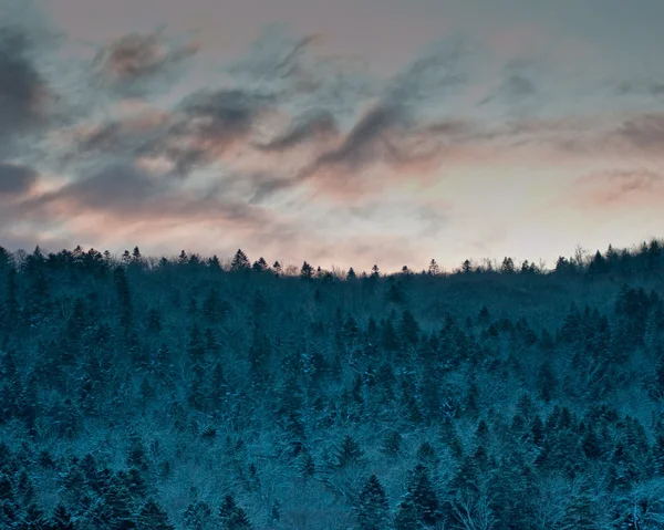 Winter twilight in Hokkaido, Japan