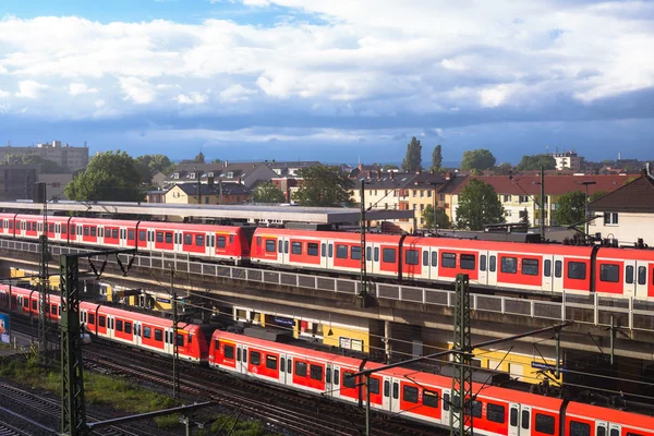 Commuter rail trains Frankfort Germany