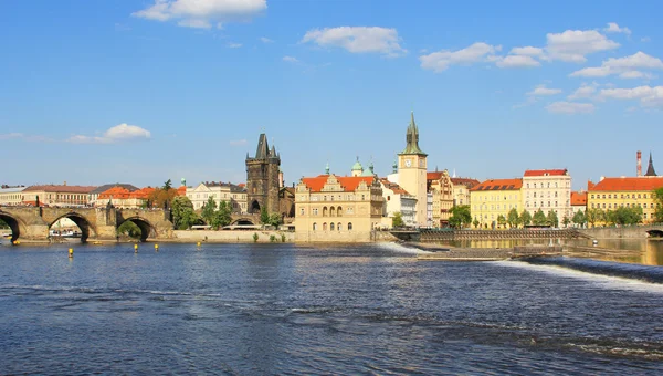 Vltava river, the Charles bridge, Prague, Czech Republic