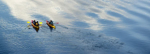 People in Kayaks River Kayaking Smooth River Reflection