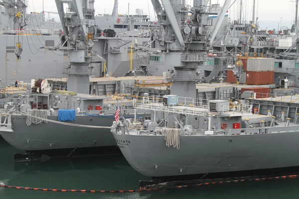 Big ships at Naval Museum and dock