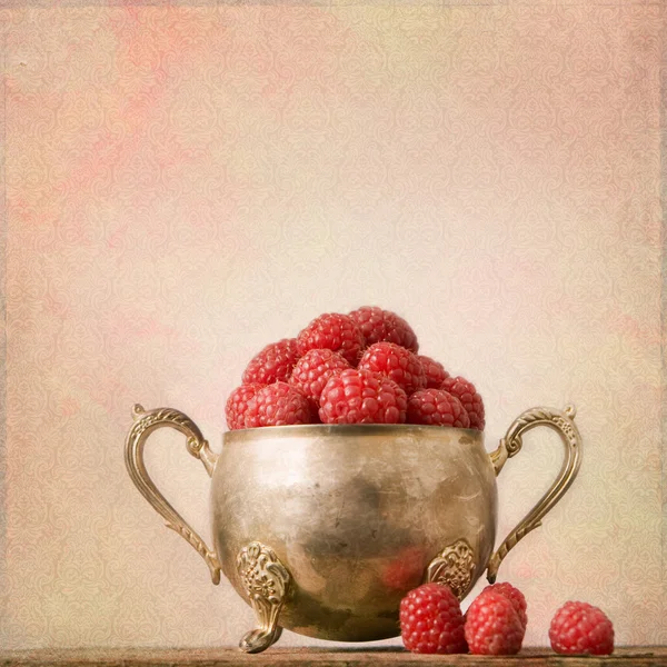 Shabby Chic Background with raspberries
