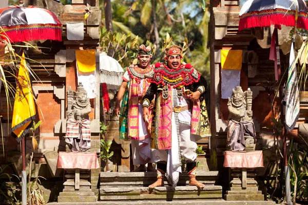 BALI, INDONESIA  APRIL 9: Balinese actors during a classic national Balinese dance formal wear on April 9, 2012 on Bali, Indonesia. formal wear is very popular cultural show on ball