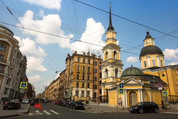 ST.PETERSBURG, RUSSIA - JUN 26: One of the streets in historical center, Jun 26, 2013, SPb, Russia. Petersburg ranked 10th place among the most visited and popular tourist cities in Europe