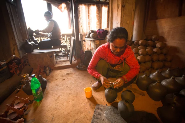 Nepalese woman working