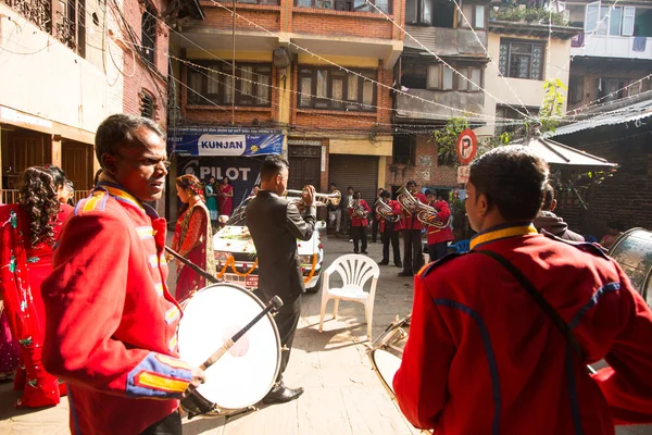 Musicians in Nepalese wedding