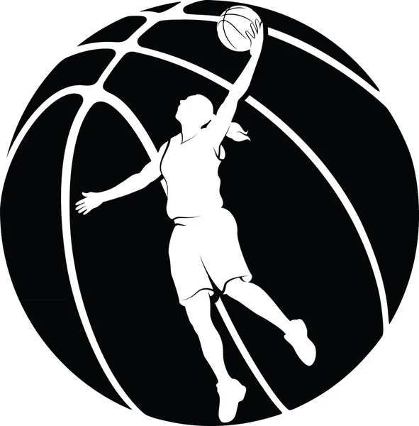 Girl Basketball Silhouette With Ball