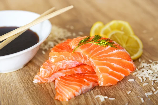 Health food: fresh salmon