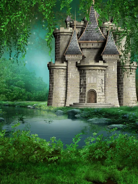 Fairytale castle by the river
