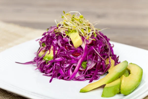 Red Cabbage and Avocado Salad