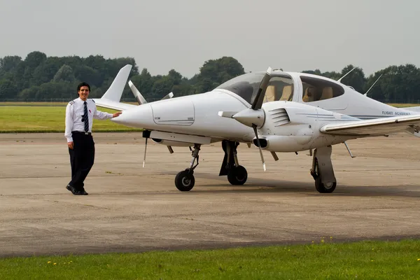 Young student pilot
