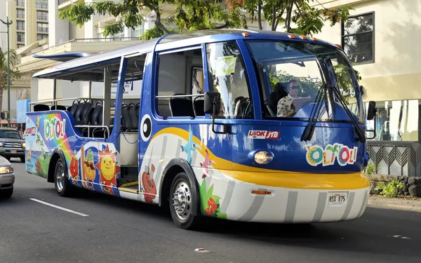 Tour bus in Waikiki, Hawaii
