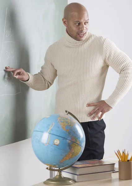 Male teacher at chalkboard