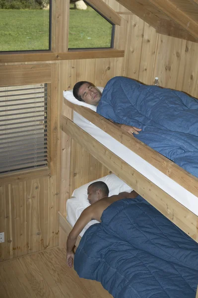 Men Sleeping In Bunk Beds Stock, Bunk Beds For Men