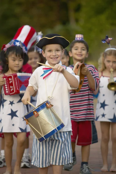 Portrait of children in 4th of July parade