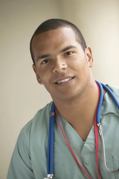 Portrait of male nurse smiling