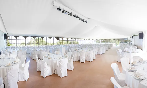 Wedding tent interior