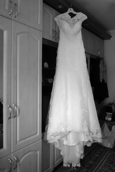 Wedding dress in flat