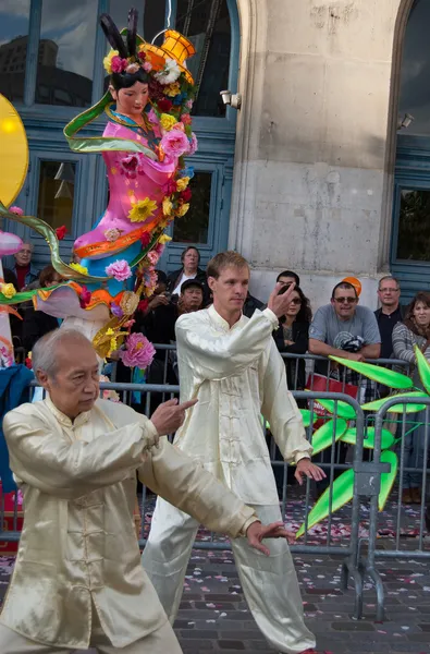 Chinese martial arts on opening of Moon festival at Paris. Tai Chi