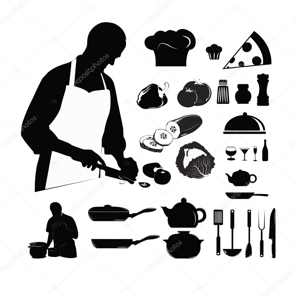 kitchen silhouette clip art - photo #33