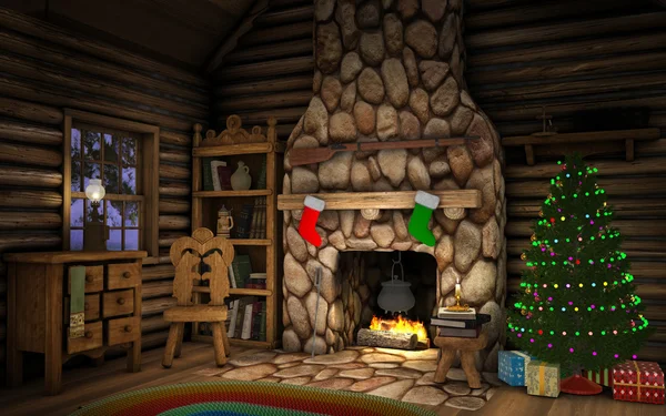 Christmas Cabin Interior