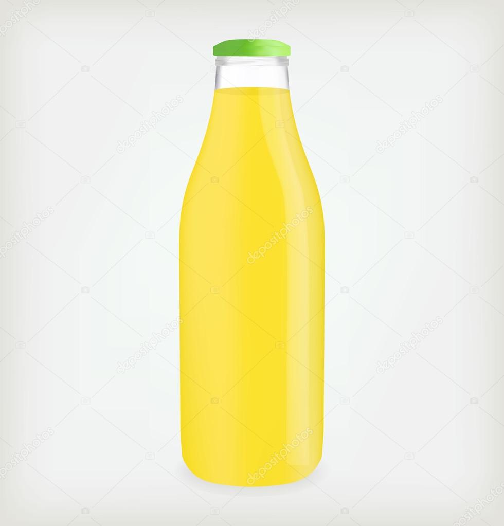 Lemon juice bottle. — Stock Vector © Ruliz 14565007