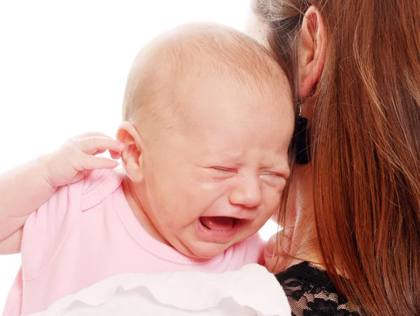 Newborn crying baby.