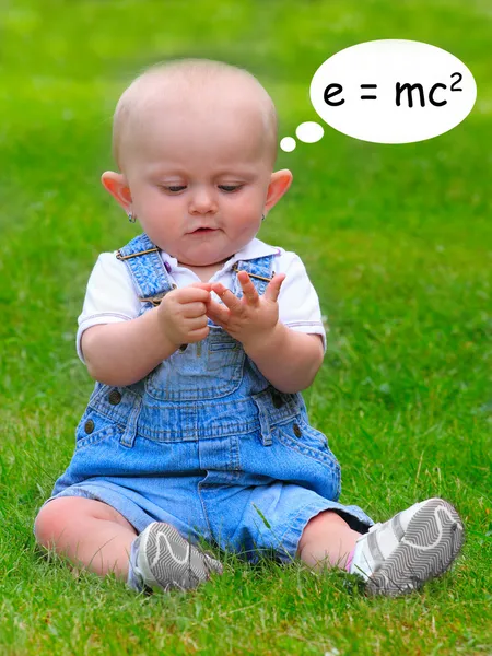 Funny picture of little mathematician.