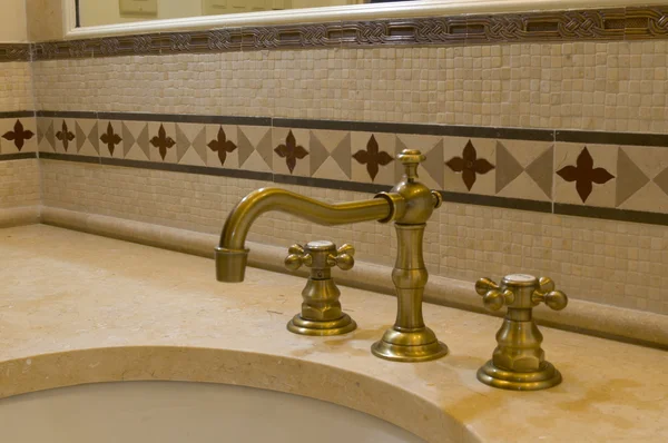 Tile detail faucet bathroom