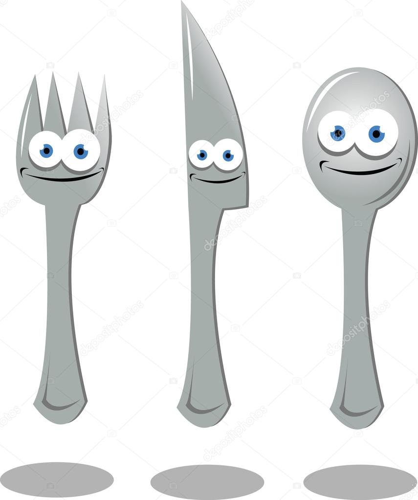 Cartoon Fork An...
