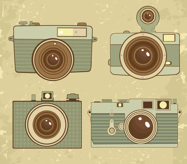 Old style photo cameras collection