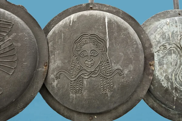 Macedonian shields at Thessaloniki, Greece