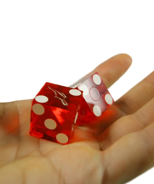 Hand holding dice