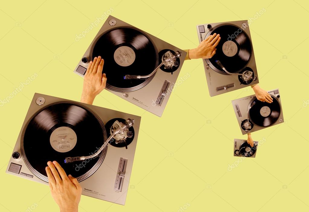 Dj scratching turntables — Stock Photo © dubassy 12794261