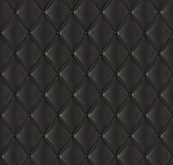 Black quilted leather