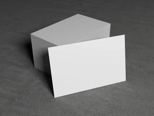 White business cards isolated