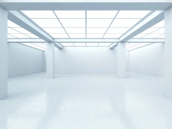 Bright empty gallery interior