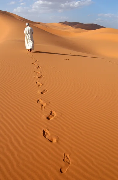 Lonely Man in the Sahara Desert