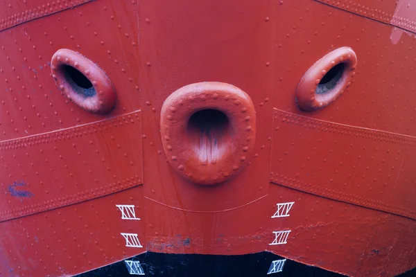 The bow of a ship
