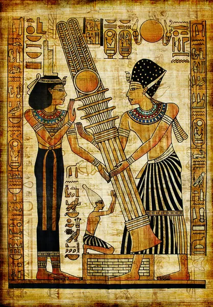 Ancient egyptian papyrus parchment