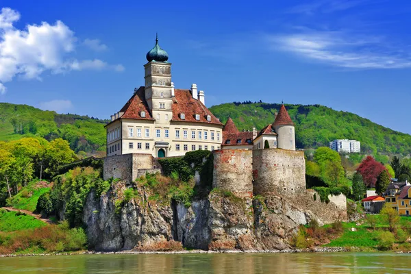 Austria scenery, old abbey castle on Danube